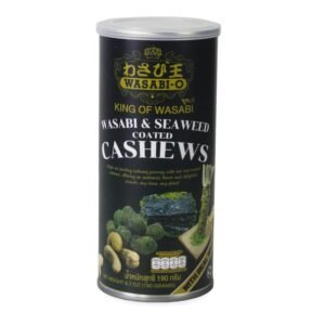 Wasabi-O King of Wasabi Wasabi & Seaweed Coated Cashews, Crunchy Japanese Style Snack, 6.7 oz