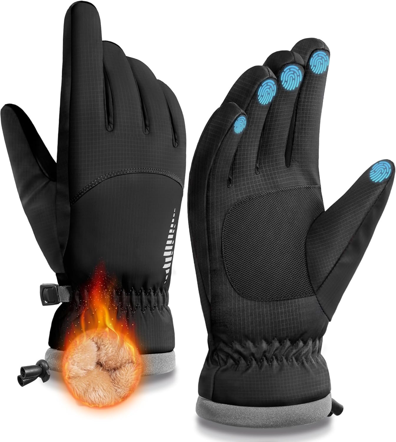 SIMARI Winter Waterproof Warm Gloves Women